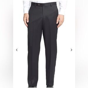 NWT Berle Charcoal Suit Pants Dress Trousers Mens 38 Flat Front Business